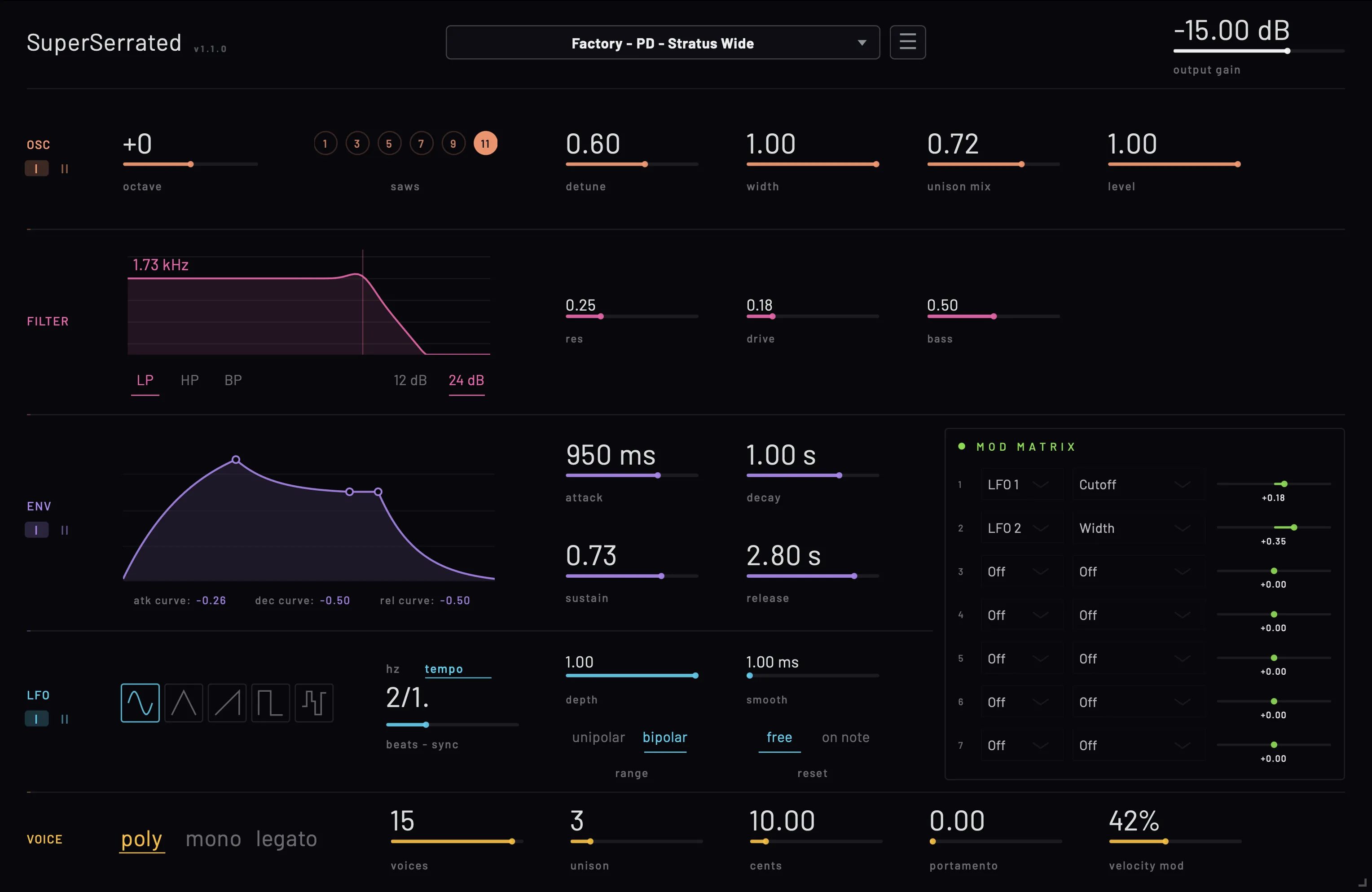 SuperSerrated interface screenshot