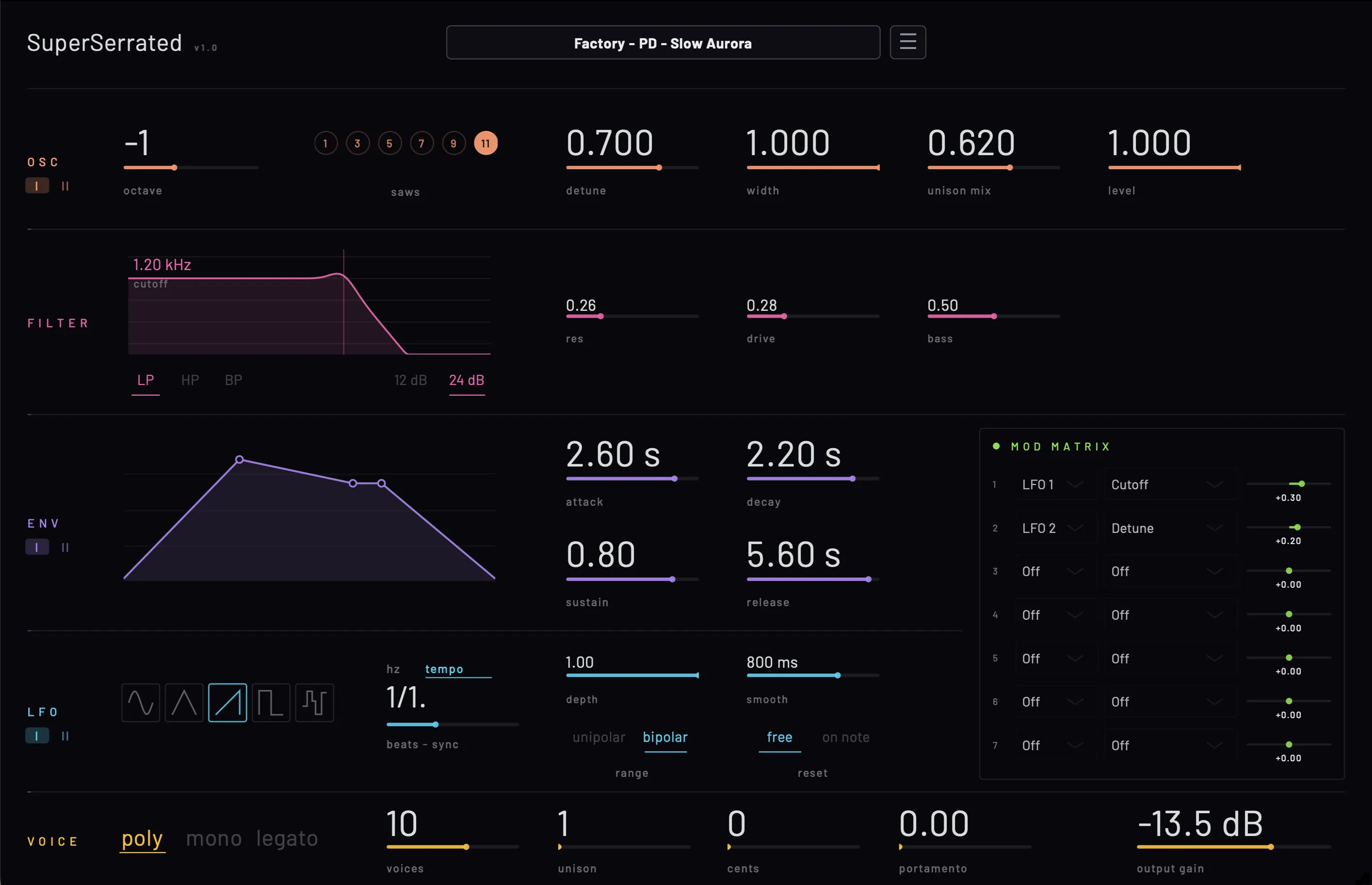 SuperSerrated interface screenshot